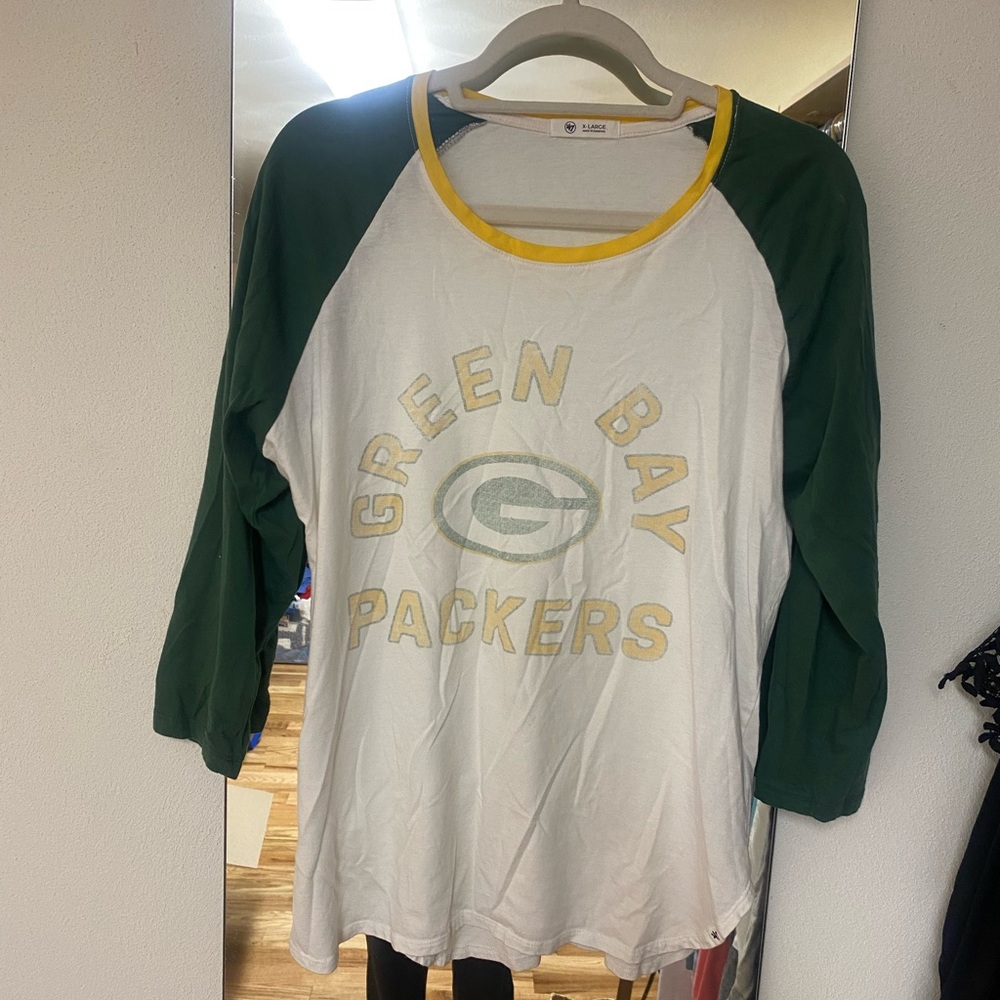 Green Bay packers tshirt 3/4 length sleeve xl women’s